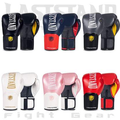 LASTSTAND Men Women 8 10 12 14 16oz Boxing Gloves PU Leather Muay Thai MMA Profession Kickboxing Adults Sandbag Training Gloves