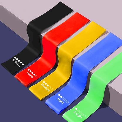 5PCS Multi-Functional Yoga Resistance Band Stretch Band Fitness Hip Lifting Hip Lifting Training Tension Band