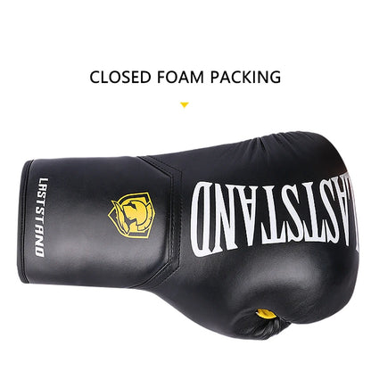 LASTSTAND Men Women 8 10 12 14 16oz Boxing Gloves PU Leather Muay Thai MMA Profession Kickboxing Adults Sandbag Training Gloves