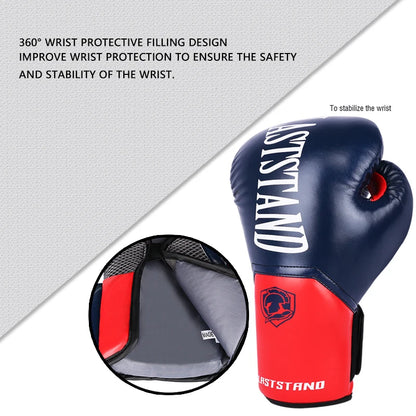 LASTSTAND Men Women 8 10 12 14 16oz Boxing Gloves PU Leather Muay Thai MMA Profession Kickboxing Adults Sandbag Training Gloves