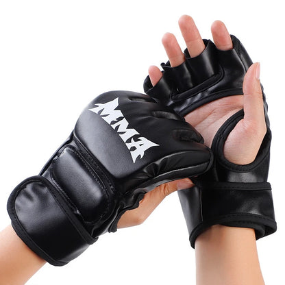Adult Professional Boxing Gloves Sandbag Training Gloves Taekwondo Martial Arts Sanda Muay Thai MMA Kickboxing Half Finger Glove