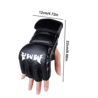 Adult Professional Boxing Gloves Sandbag Training Gloves Taekwondo Martial Arts Sanda Muay Thai MMA Kickboxing Half Finger Glove